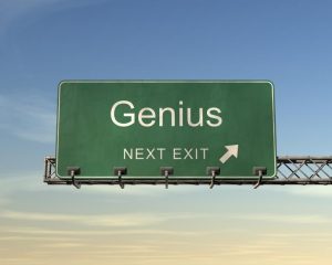 Skilt av Genius Illustrasjon