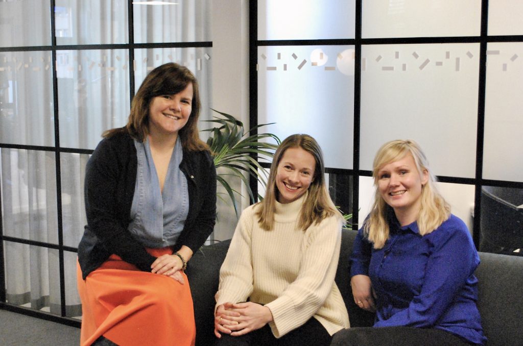 Gruppebilde av Katrine Toven, Martine Holen og Vibeke Moen