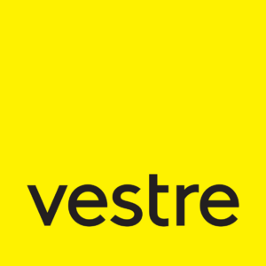Vestre logo i gul og sort