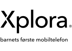 xplora logo med underteksten - barnets første mobiltelefon
