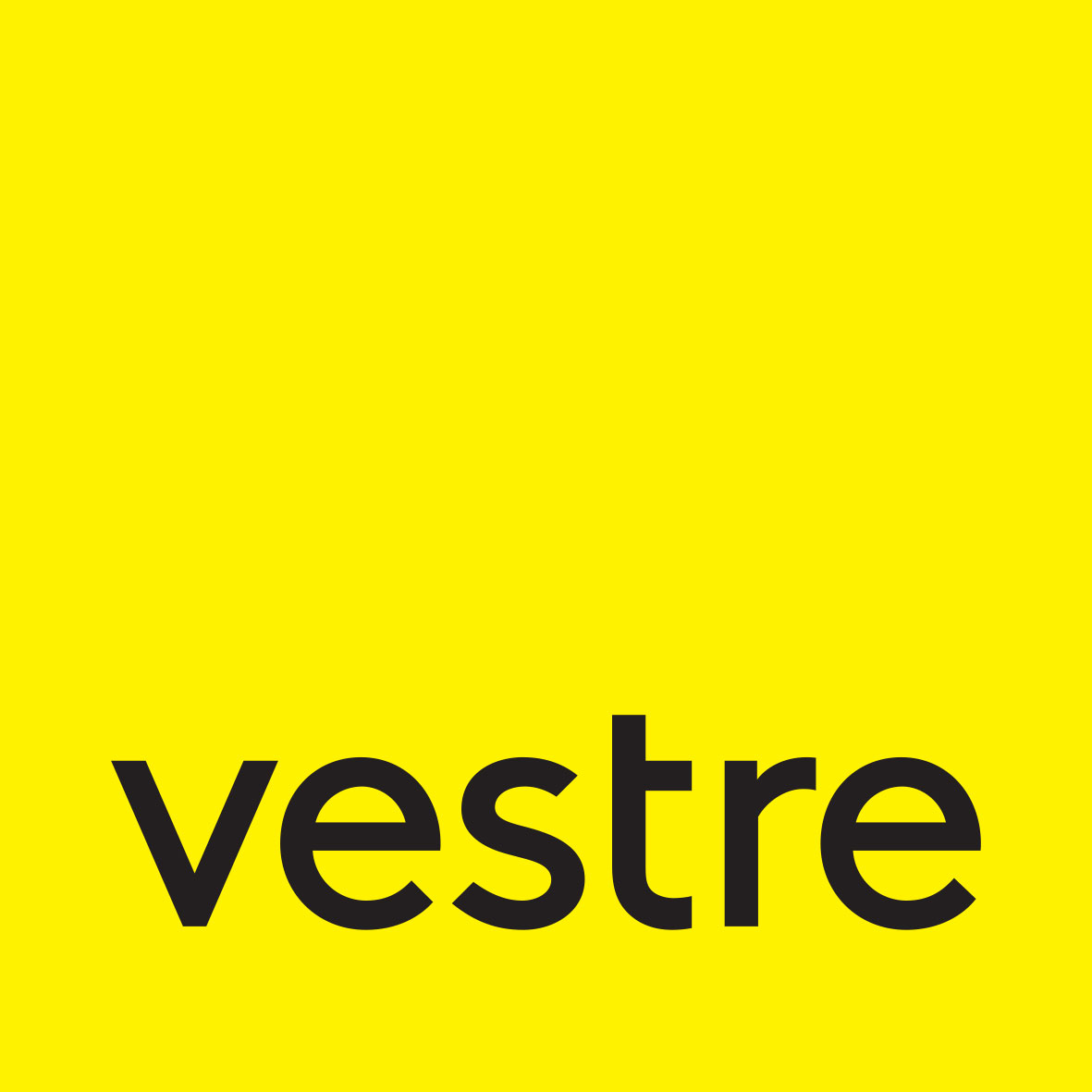 Vestre logo i gul og sort